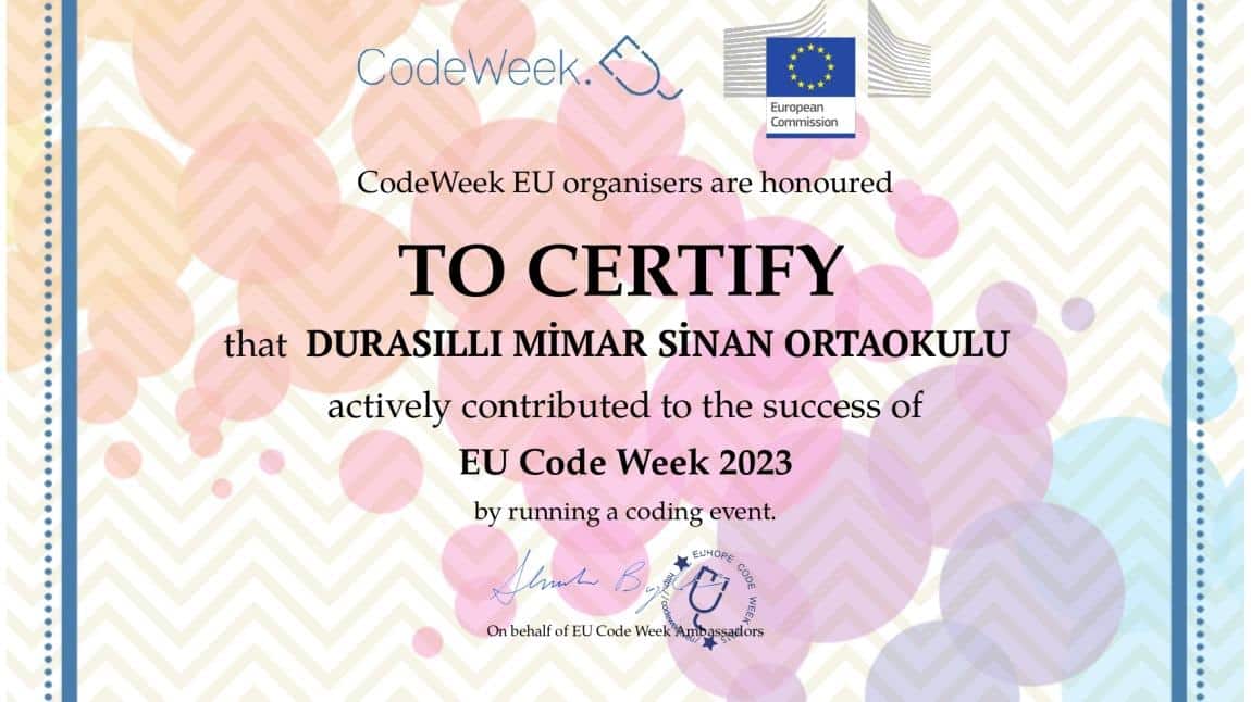 Codeweek 2023 Avrupa Kod Haftası Etkinliklerimiz